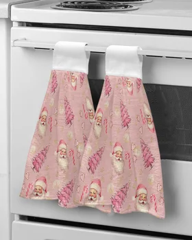 Рождество Санта-Клаус Конфеты Снежинка Висячие кухонные руки Полотенца Быстросохнущая салфетка из микрофибры Мягкое полотенце