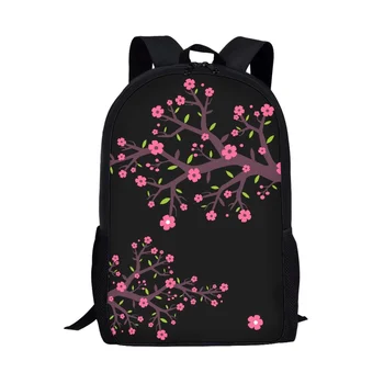 Розовый узор сакуры Девочки Мальчики Студент Школьная Сумка Простой Стиль Подросток Повседневный Повседневный Рюкзак Для Хранения Женщины Мужчина Рюкзак Для Путешествий Изображение 0