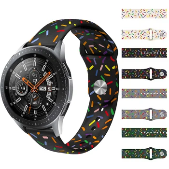 Силиконовый ремешок для Samsung Galaxy Watch 4/5 40 мм Classic 46/42 мм/Gear S3/ Pride Edition Браслет для Huawei Watch GT2 /2E/2/Pro