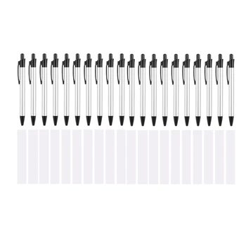 Сублимационные ручки Заготовки Ручка для теплопередачи Шариковая ручка с термопередачей с 12 шт. Термоусадочная пленка