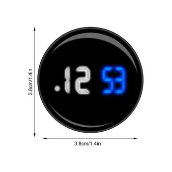  Цифровые автомобильные электронные часы Светодиодные вентиляционные часы Stick-On Часы Автоматические часы с сенсорным управлением для автомобильных декоративных принадлежностей Изображение 5