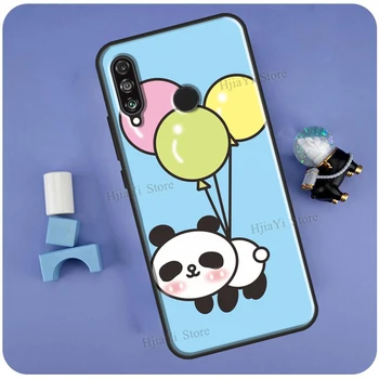 Чехол для милых животных панды для Huawei P30 Lite P40 P20 P50 Pro Mate 20 Nova 5T P Smart 2019 Honor 50 8X 9X 10i Изображение 4